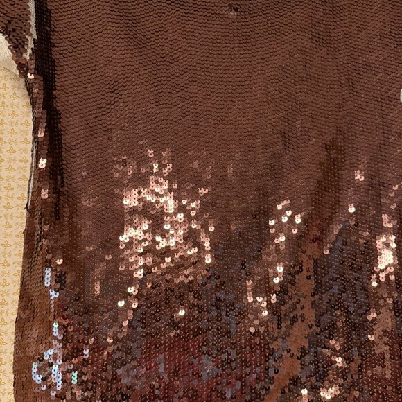 Loft Brown Sequin Front & Back - Fully Lined - Medium - Picture 3 of 9